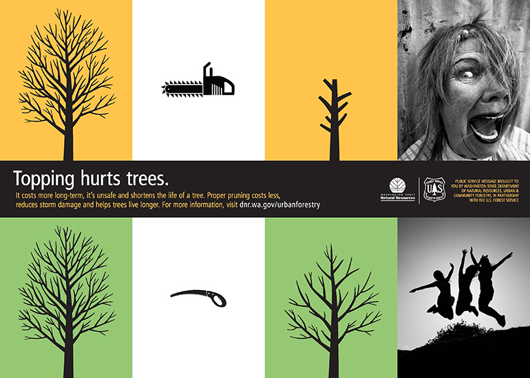Topping hurts trees poster