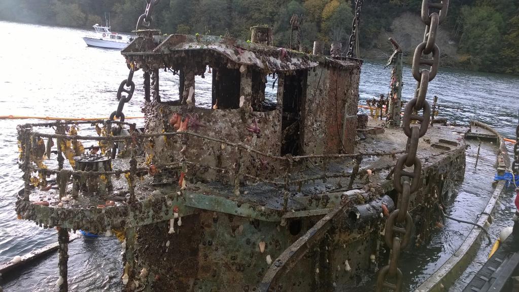DNR recovers sunken vessels like The Murph from Vashon Island through its Derelict Vessel program.