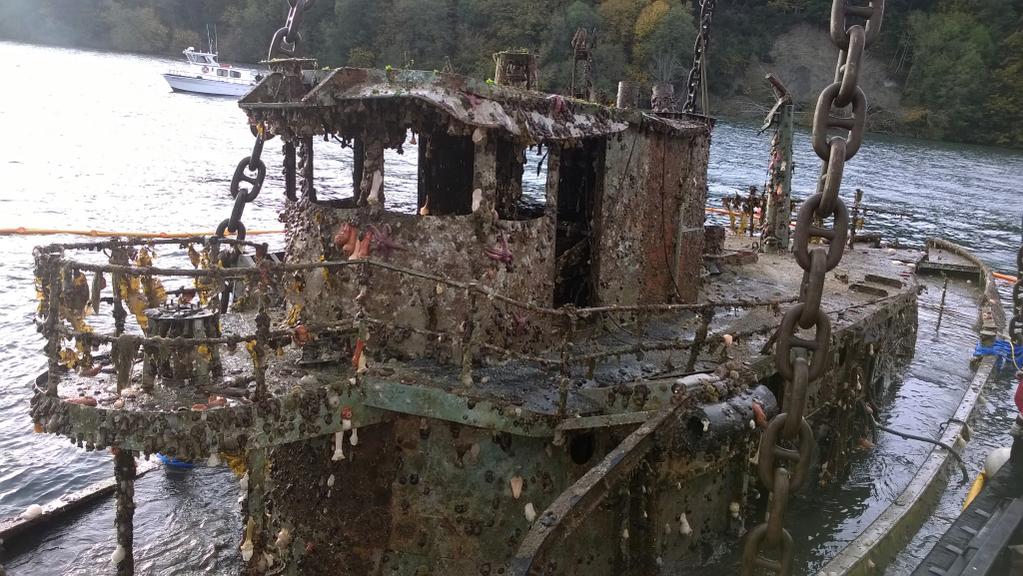 DNR recovers sunken vessels like The Murph from Vashon Island through its Derelict Vessel program. 