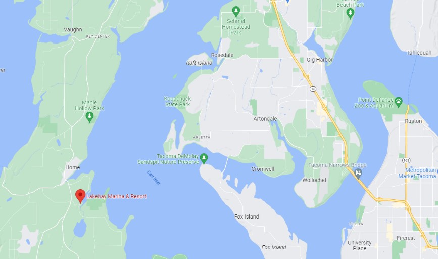 location map of Lakebay area