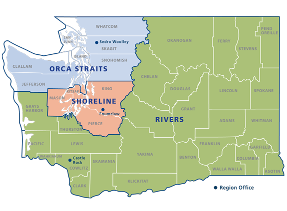 Dnr Maps Washington State Dnr Regions And Districts | Wa - Dnr