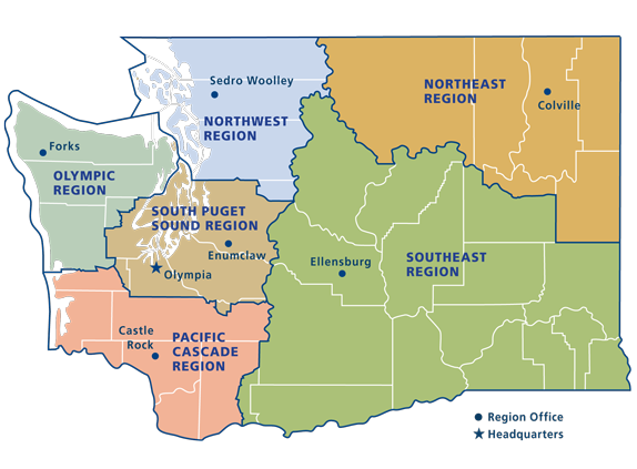 Dnr Maps Washington State Dnr Regions And Districts | Wa - Dnr