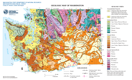 page size geologic map of Washington