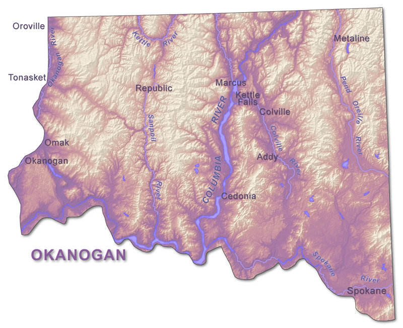 Regional figure of the Okanogan Highlands