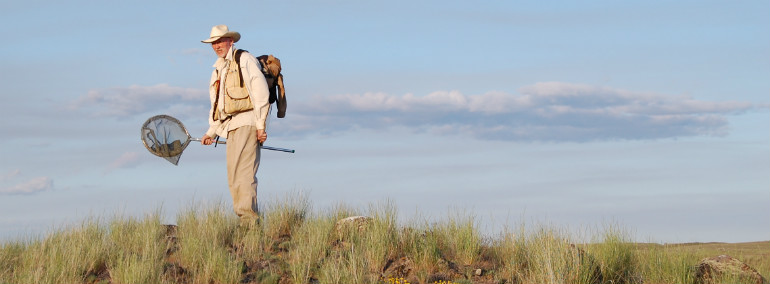 Dr. Rex Crawford conducting aquatic invertebrate inventories in the Columbia Plateau Columbia Plateau