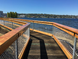 Looking West after completion of new boardwalk
