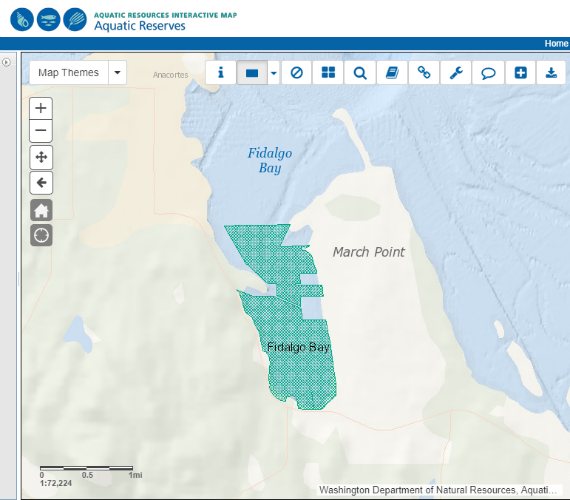 Fidalgo Bay Aquatic Reserve Map