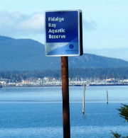 Fidalgo Bay Aquatic Reserve sign