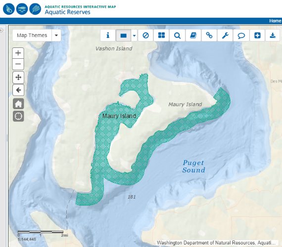 Maury Island Aquatic Reserve Map