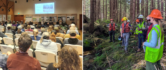 Participants at the 2025 OESF Science Conference enjoying presentations and a field tour