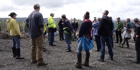 Coast District Manager Bill Wells giving a field tour in the OESF