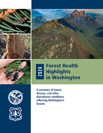 the cover of the 2023 Forest Health Highlights in Washington report