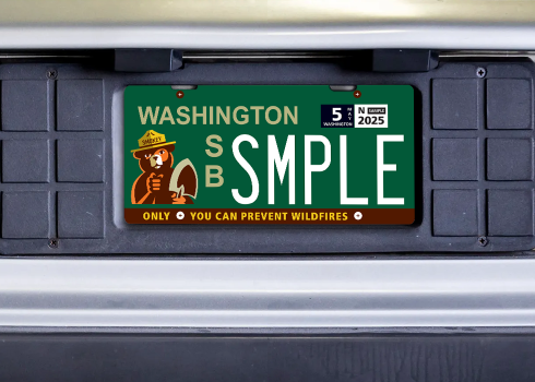 Washington state’s first Smokey Bear plate 