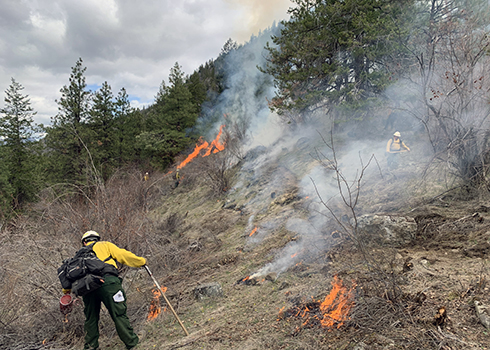 A Department of Natural Resources prescribed fire operation in Okanogan County